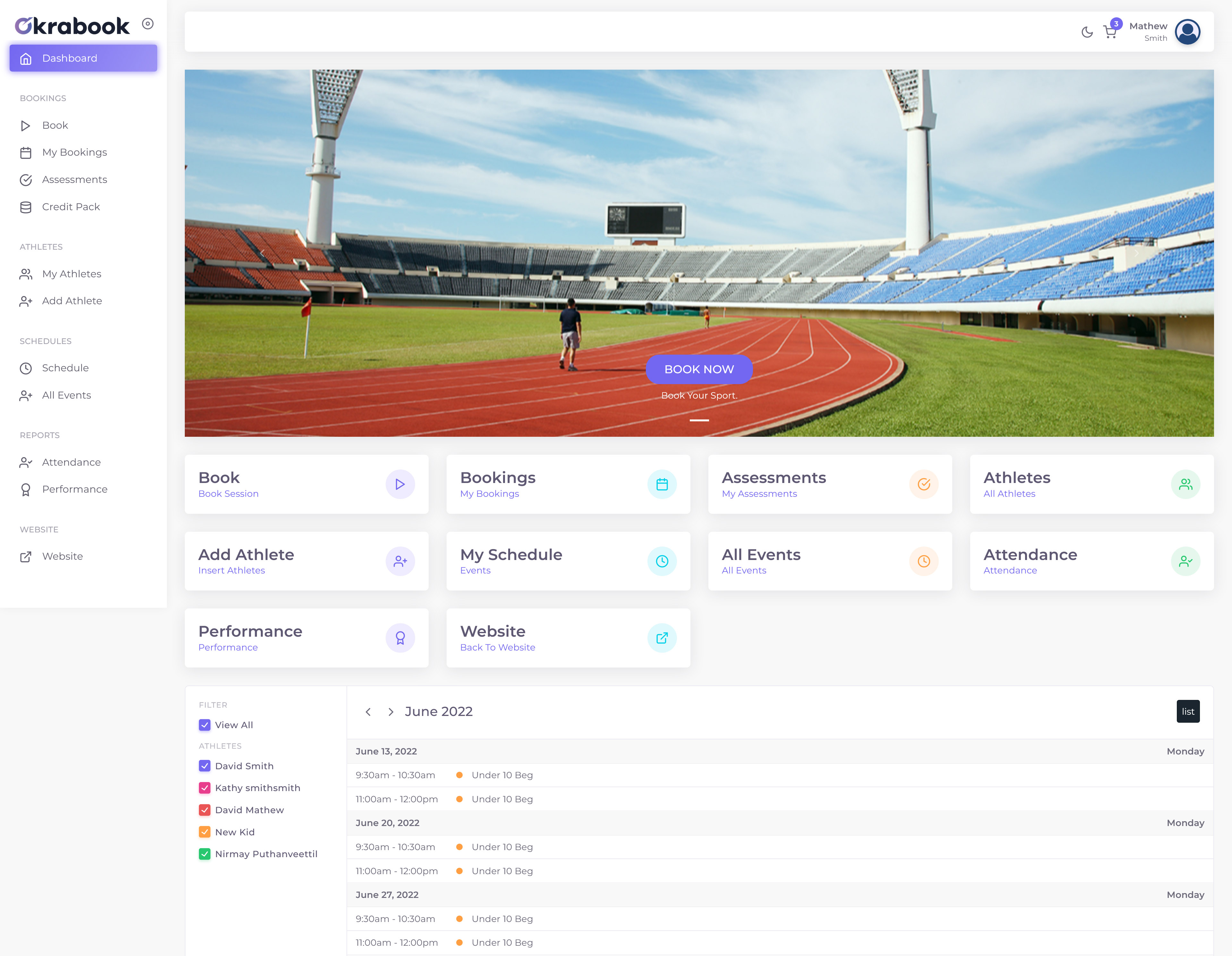 Best online sports booking app