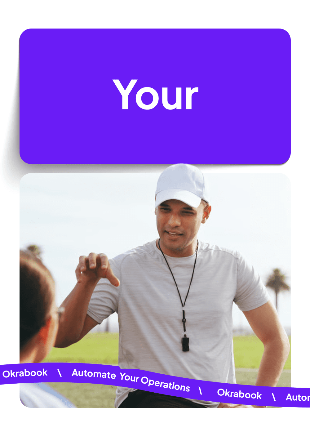 “Your”, over a young athlete training outdoors.